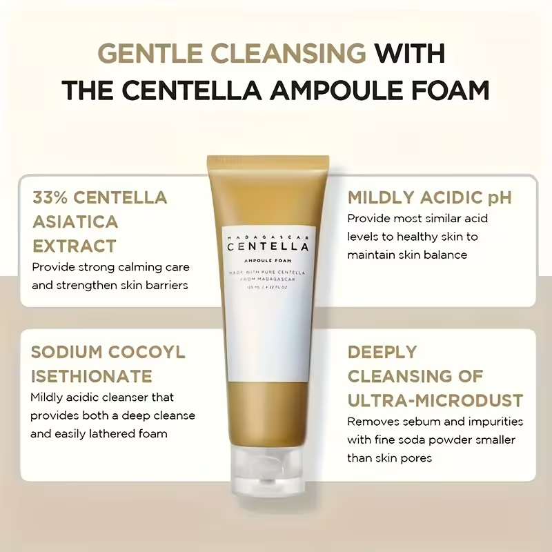 Halora Centella Ampoule Foam Facial Cleanser