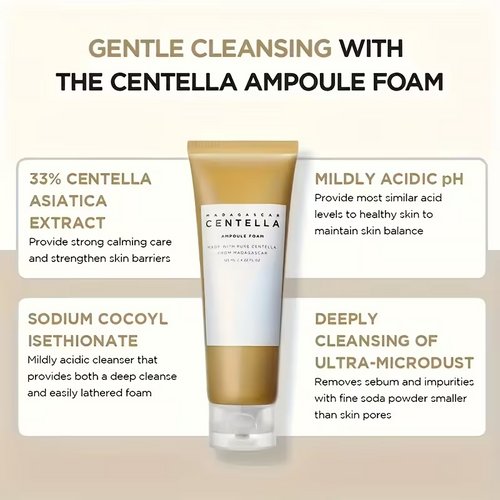 Halora Centella Ampoule Foam Facial Cleanser
